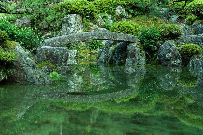 青岸寺の庭園の池